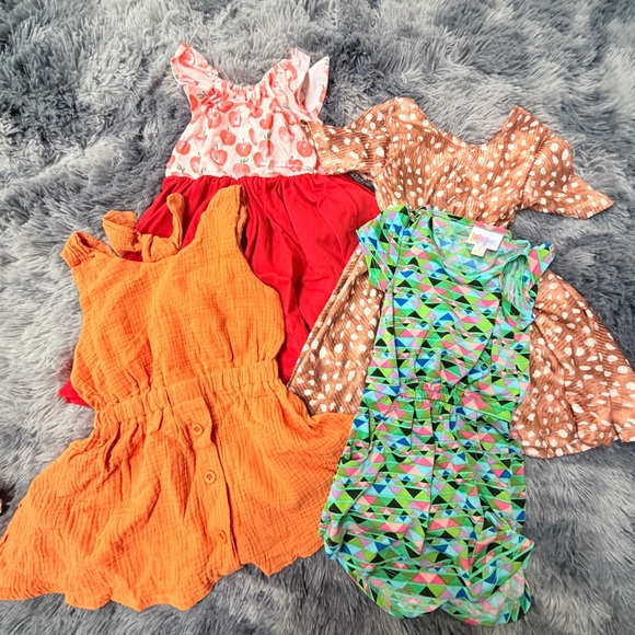 bundle lot 2T 3T girls dress spring Summer dresses prints solid - Picture 4 of 6